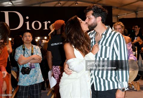 Devin Brugman and Daniel Yaro celebrate backstage at Monday。